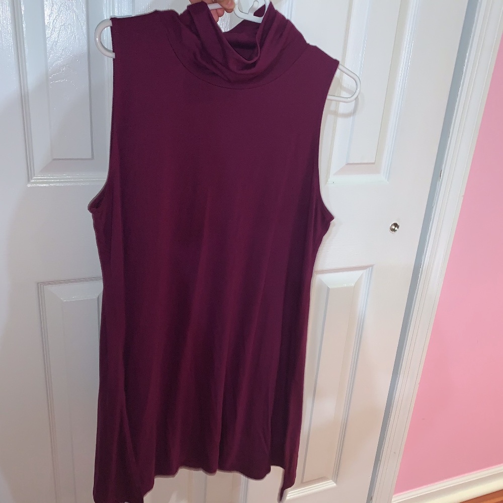 Purple Sleeveless Long Top